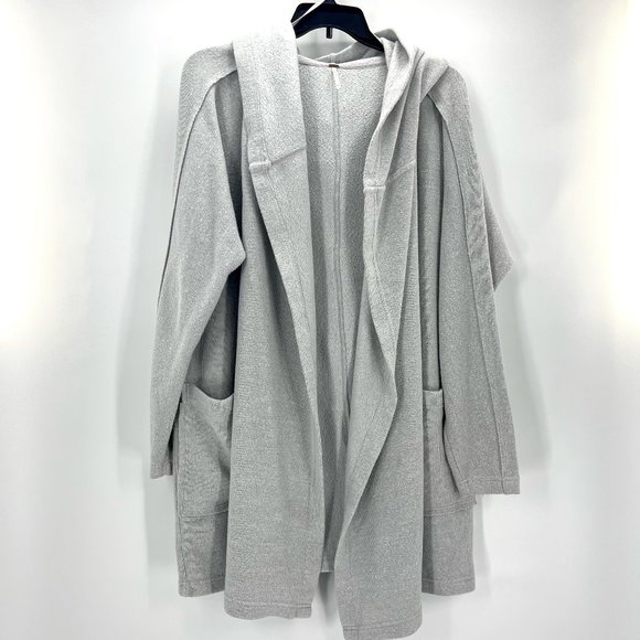 SOLD Free People Willow Hooded Gray Sweater - Picture 2 of 8